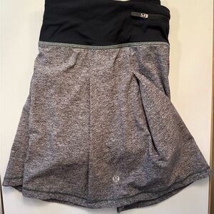 lululemon athletica Black and Gray Skater Skirt